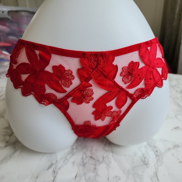 VICTORIA'S SECRET VERY SEXY ZIGGY GLAM FLORAL EMBROIDERY THONG PANTY - Picture 3 of 8